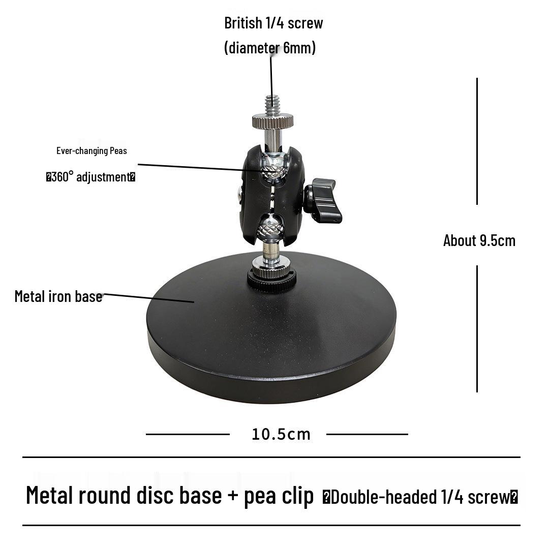 

Multi-Functional Metal Weighted Stand: 360° Adjustable Top-Down TV Viewing with 1/4 Screw Mount