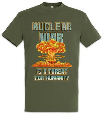 Pixel Nuclear War T-Shirt Nuclear Atomic Plant Explosion Weapons Bomb Gamer