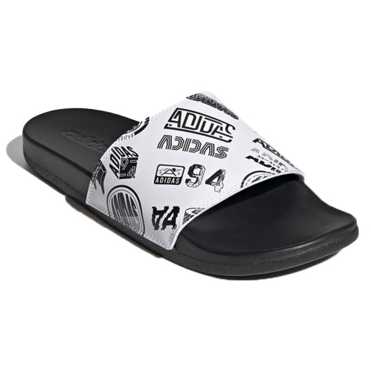 Adidas Adilette Comfort Slide 'All Over Logos - White' FZ1751