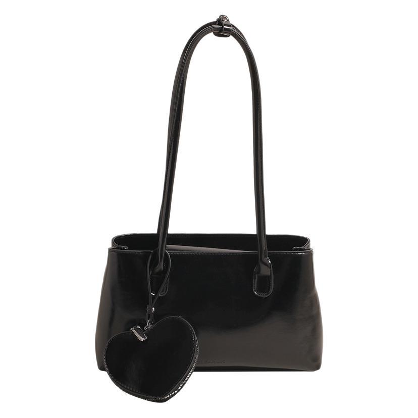 Premium sense 2025 new women's bags niche texture retro love pendant accessories