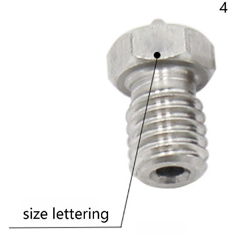 5 stücke Edelstahl Düse Extruder 3D Drucker Teile Filament Gewinde Teil