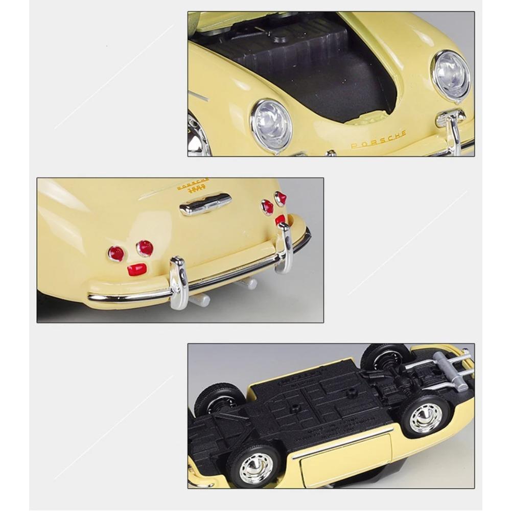 Welly 1/24 Porsche 356A Speedster 1600 Super Alloy Sports Car Model Diecast Metal Racing Car Model Simulation Childrens Toy Gift