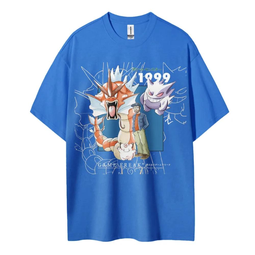 

Pokemon Tshirt Mens Pure Cotton Casual Round Neck Tshirt Short Sleeve Clothing Summer Fashion Sports Casual Short Sleeve Tee 4XL