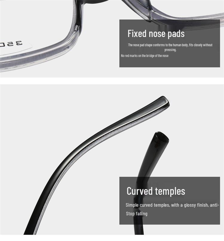 Progressive Multifocal Reading Glasses: Anti-Blue Light, PC Frame, High-Volume, Suitable for Distance & Near Use