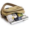 Men's Large Capacity Crossbody Bag Multi-Layer Canvas Shoulder Bag