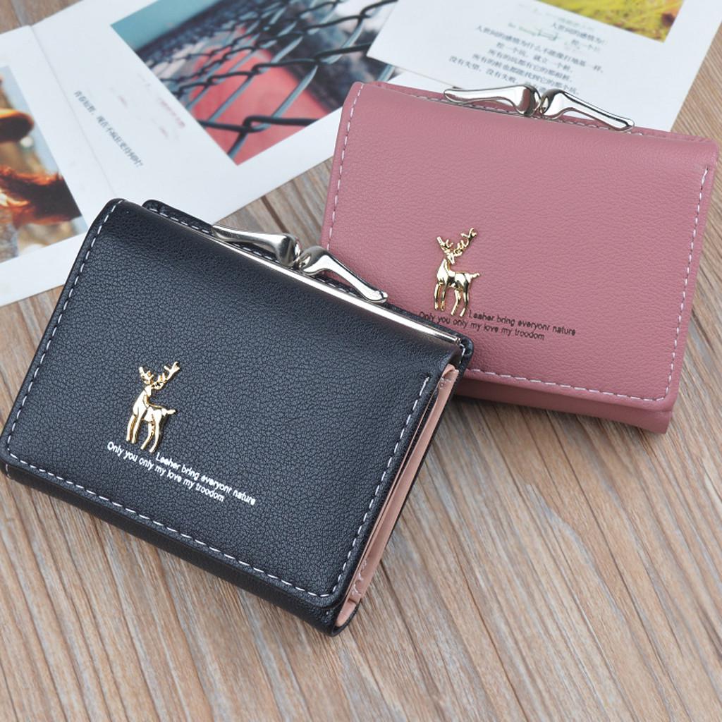 Buy Women Wallets Short Simple Mini Coin Purse Card Holder Bag at affordable prices — free