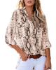 Azura Exchange Snake Print Shirt with Pockets