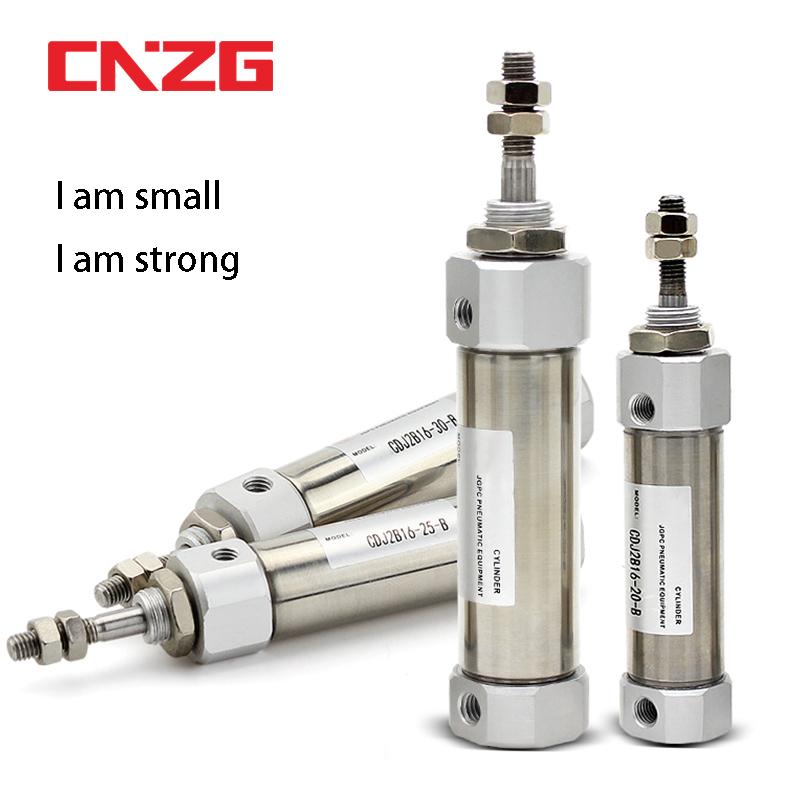 Pneumatic Air Cylinder Stainless Steel cdj2B10 Type Mini Double Acting Single Rod 10mm 16mm Bore 10~150mm Stroke CDJ2B16