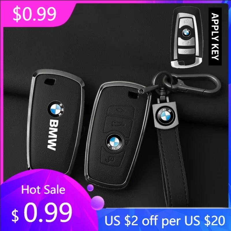 2025 For BMW 1 3 5 7 Series X1 X3 X4 X5 F10 F15 F16 F20 F30 F18 F25 M3 M4 E34 Key Case Cover Alloy Shell Holder Keychain Acc