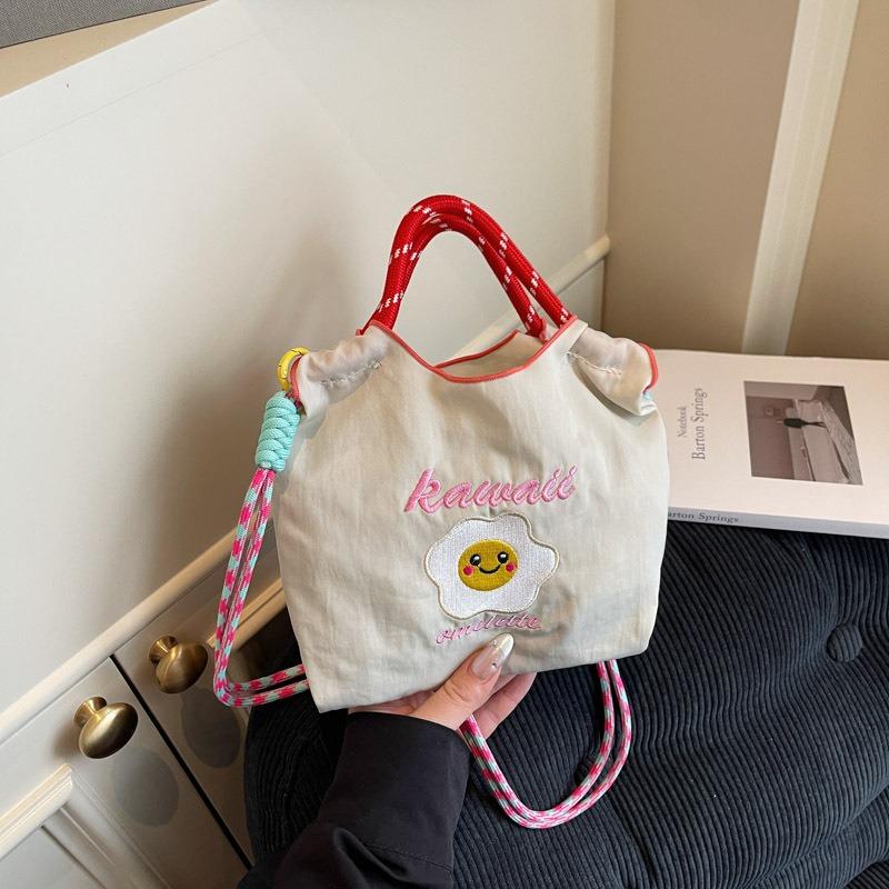 Embroidery donut bag summer new fashion mini commuter bag shoulder messenger bag