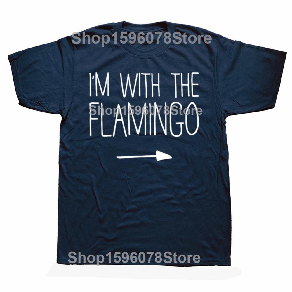 Funny Im With The Flamingo Graphic Tshirts Men Womens Fashion Casual Tshirt 100 Cotton Loose Oversized T Shirt