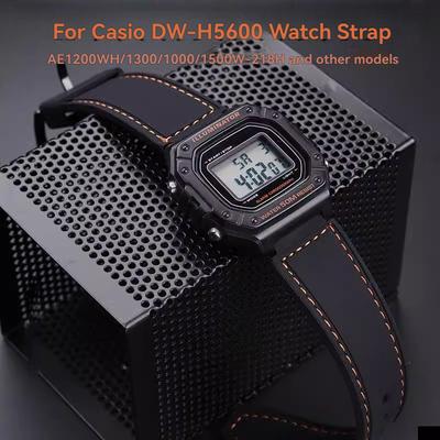 För Casio Klocka DW-H5600 DW H5600 AE1200 AE1300 AE1500 W-218H Silikonklockarmband Gummi Vattentätt Klockband Armband 18mm