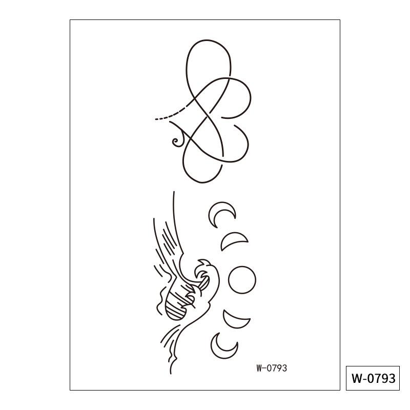 

Милая тату-наклейка Водонепроницаемая Милая Детская Временная Татуировка Одноразовая Татуировка 75 * 140MM (die)