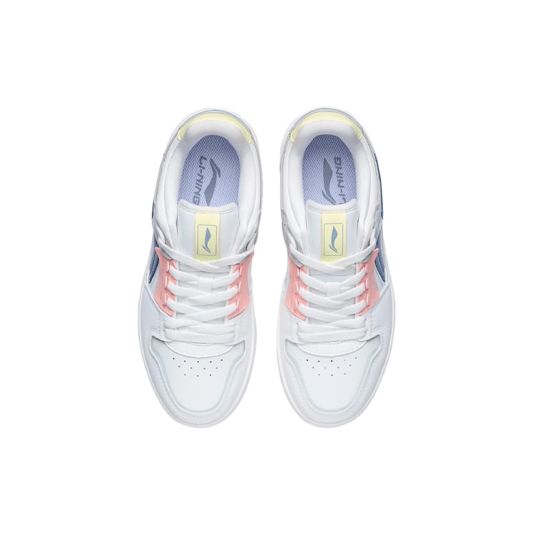 Li Ning Synthetic Leather Comfortable Slip Resistant Cushioning Abrasion Resistant Lightweight Low Top Skateboard Shoes AGCP362-17