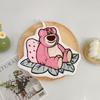 Thickened coral fleece strawberry bear hand towel hanging cute cartoon bathroom children's hand cloth kitchen suction hand wipe