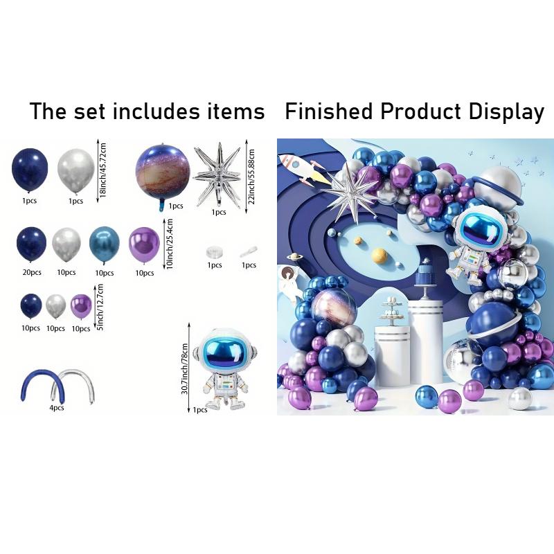 

Astronaut Themed Balloon Party Wreath Arch Kit Aviation Anniversary Party Birthday Party Scene Decoration 1 set