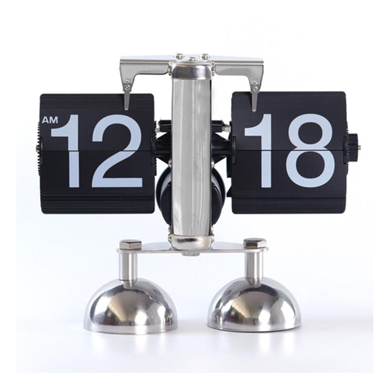 Vintage Klappzahlenuhr Automatische Blattumschaltung Quarz Zeituhren Dekor für Zuhause Wohnzimmer Büro Schreibtischdekoration Home Deco