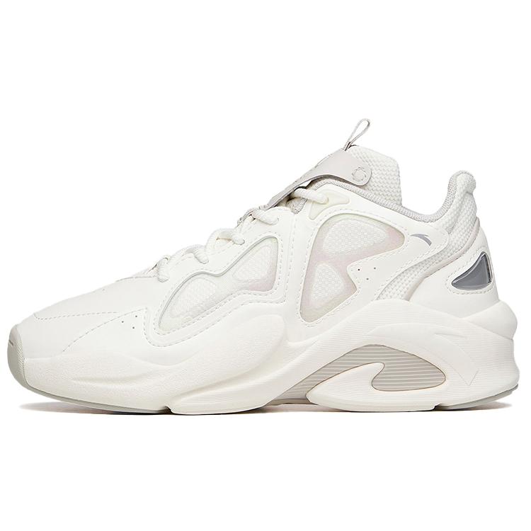 

New ANTA Skateboard Shoes Women s Low top Ivory White/Shade 1 Gray 122118088-1 36.5