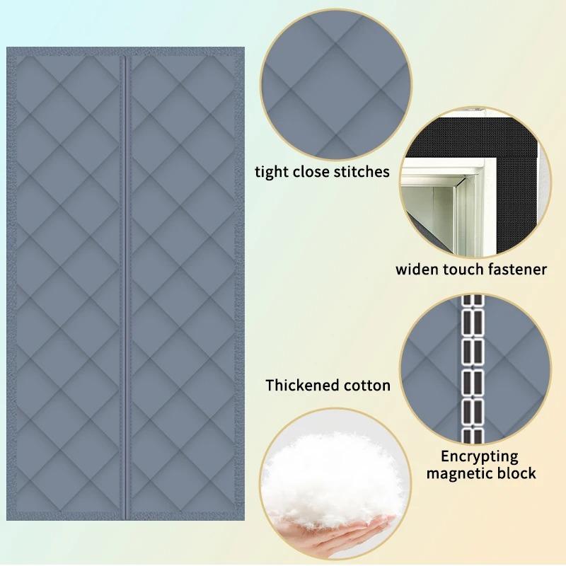 Winter-Baumwolltürvorhang, verdickt, für Klimaanlagen im Haushalt, Wärmedämmung, winddichter Trennvorhang, winddicht