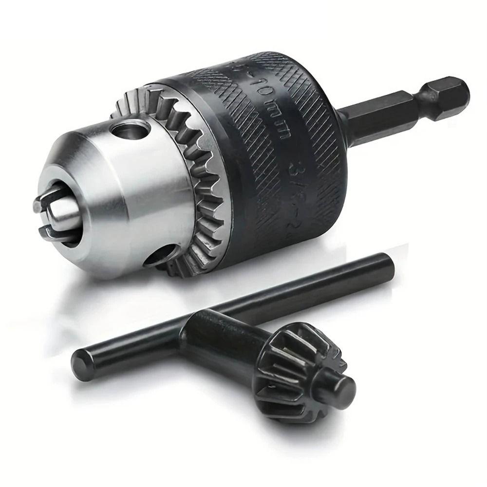 1 Set mit Bohrfutterspannschlüssel-Aufnahme Schlagbohrschrauber-Bits 1,5-13mm Bohrfutter-Umrüstadapter Langlebiges Bohrfutter