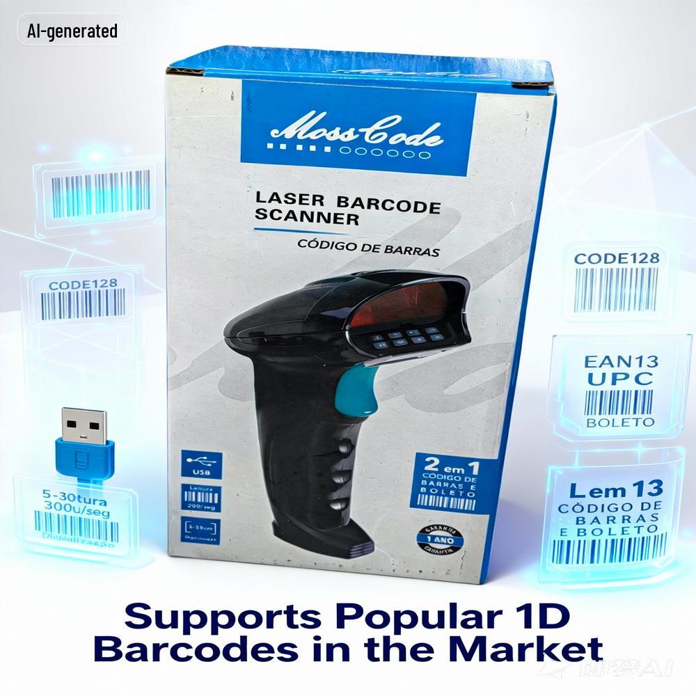 QR-Code & 1D Drahtloser Barcode-Scanner mit Bluetooth für Logistik & Apotheke