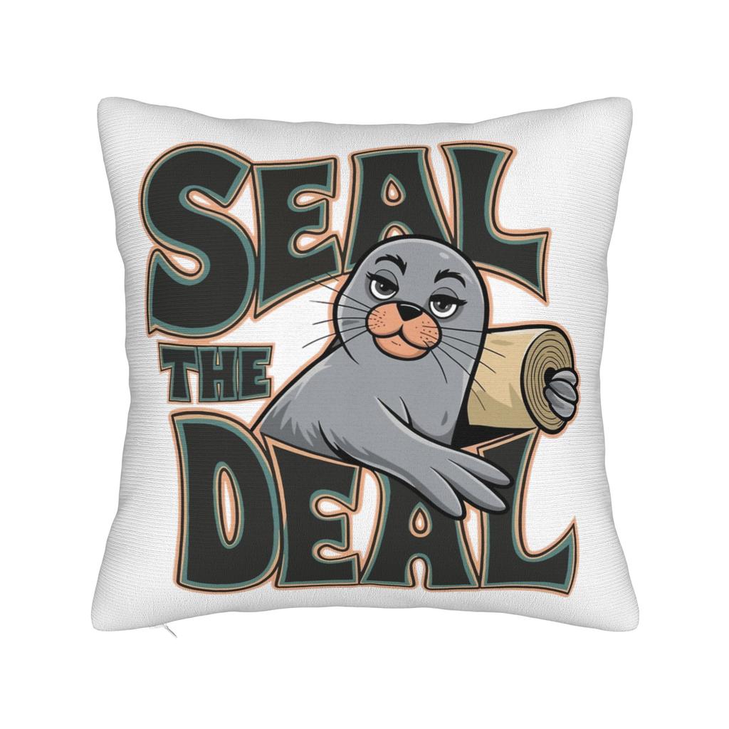 Neil The Seal Pillowcase Soft Polyester Cushion Cover Decoration Pillow Case Cover Home Wholesale 40*40cm