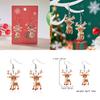 Festive Reindeer Acrylic Earrings For Women With Unique Geometric Style And Christmas Vibe
