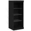LED Sideboard In Black Oak Look 41 X 37 X 100 Cm