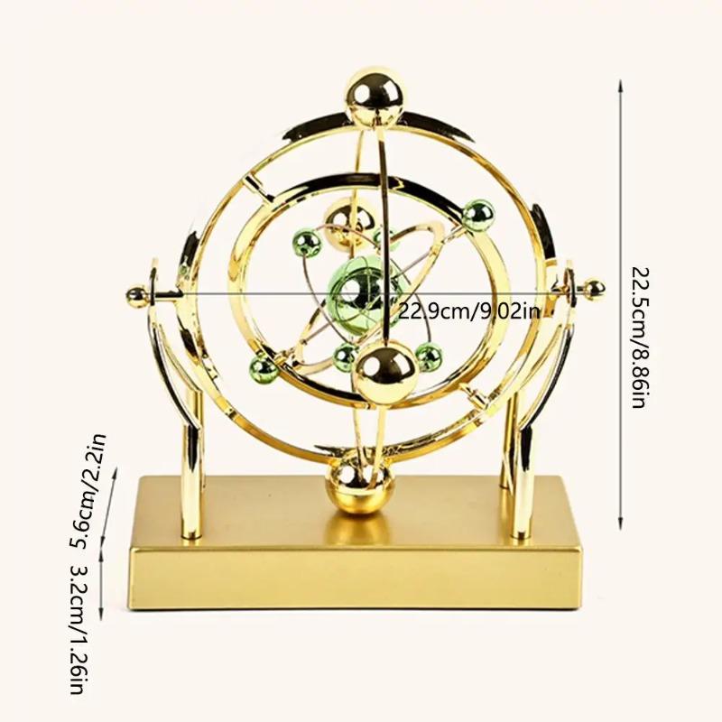 Celestial Orbit Pendulum Perpetual Motion Machine Kinetic Art Desk Decor Astronomy Model for Home Office Rotating Sculpture Gift