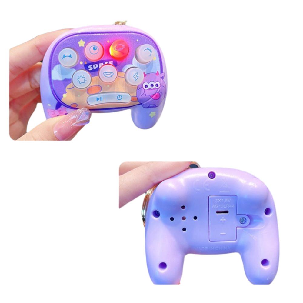 Squeak Toy Cartoon Keychain Stress Relief Gopher Game Machine Keychain Mini Bag Pendant  Small Gift