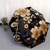1pc Floral Ornament Automatic Open/close Folding Compact Umbrella, 8-Rib Sturdy Canopy, Lightweight Portable, Everyday Use, Gift, Outdoor Umbrella, Tr