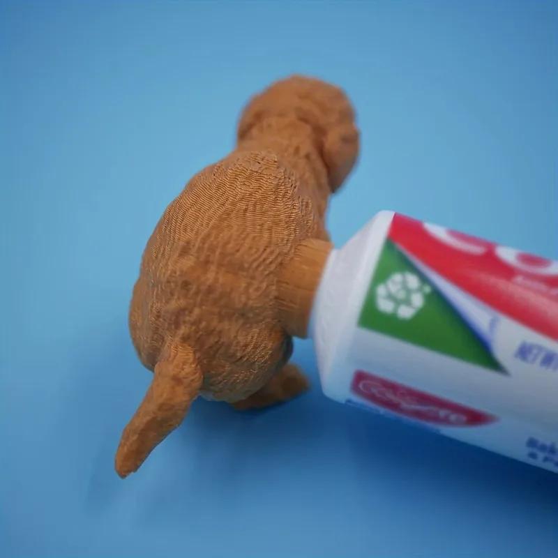 Creative 3D Printing Puppy Poop Toothpaste Dispenser Funny Dog Ass Toothpaste Cover Puppy Toothpaste Cover Dog Fan Gift
