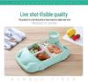 Car-Shaped Bamboo Fiber Children's Plate with Three Compartments & Water Cup - Durable, Anti-Fall Design for Baby Meals