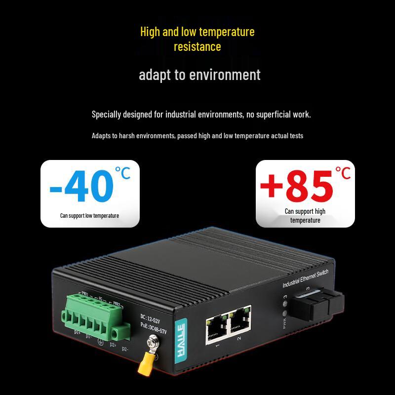 HAILE Industrial Gigabit Fiber Optic Media Converter Switch