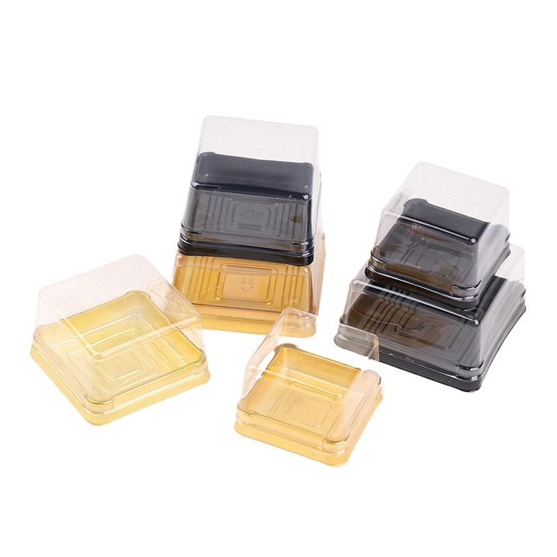 Mini Transparent Cake Box Container 50/80/100g Transparent Cupcake Pastry Baking Packaging Boxes Wedding Party Supplies Gifts