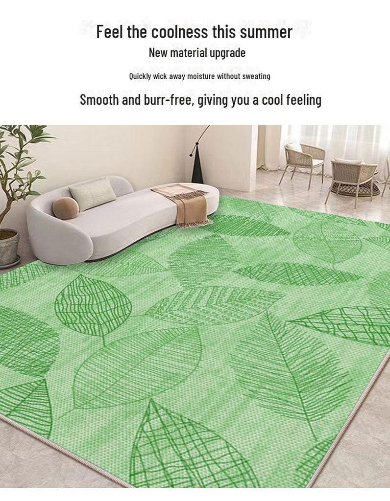 Oddychający dywan z lodowego jedwabiu: Nowoczesny dywan do salonu/sypialni, pochłaniający pot i stylowy na sofy i stoliki kawowe