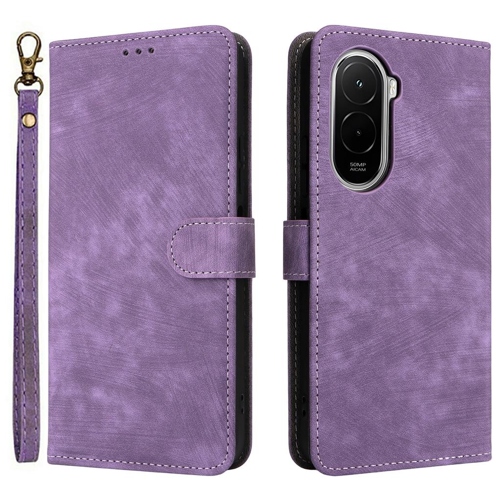 Dla Xiaomi Poco M7 4G (UE) (171mm) Etui Portfel Blokujący RFID Skóra PU Pokrowiec na Telefon Stojak z Paskiem