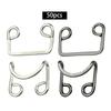 50 Pairs Metal Buckle Waist Adjustment Accs Sewing Hook Clasp Button Collar Invisible for Bra Extender Underwear Jeans Pants