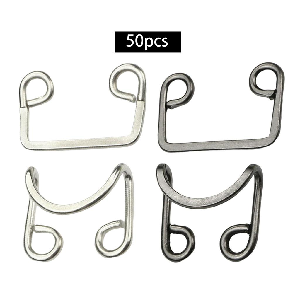 50 Pairs Metal Buckle Waist Adjustment Accs Sewing Hook Clasp Button Collar Invisible for Bra Extender Underwear Jeans Pants
