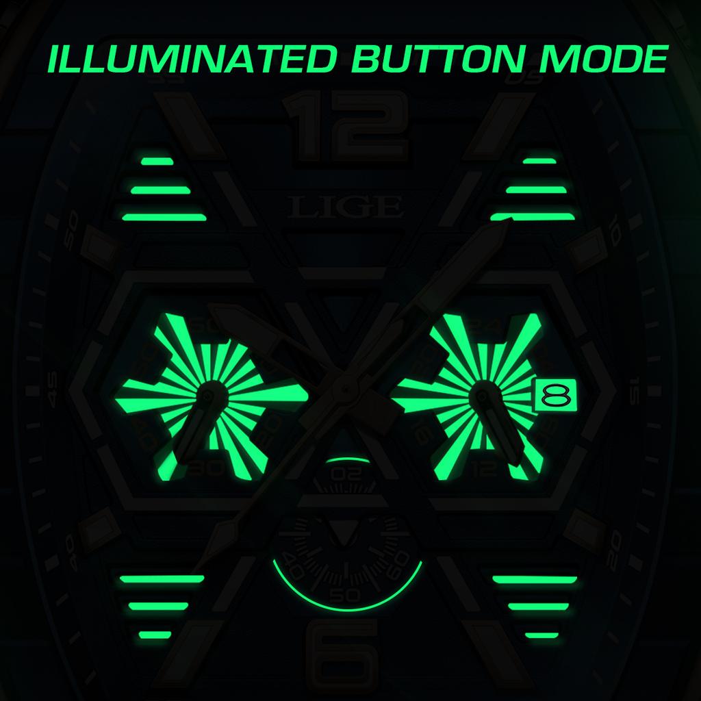 Mens Watches Top Brand Luxury Military Quartz Watch For Men Fashion Silicone Waterproof Chronograph Clock Male Montre Homme
