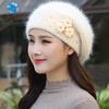 "Warm Winter Rabbit Fur Hat for Elderly Women – Thick Wool for Middle-Aged and Older Ladies"