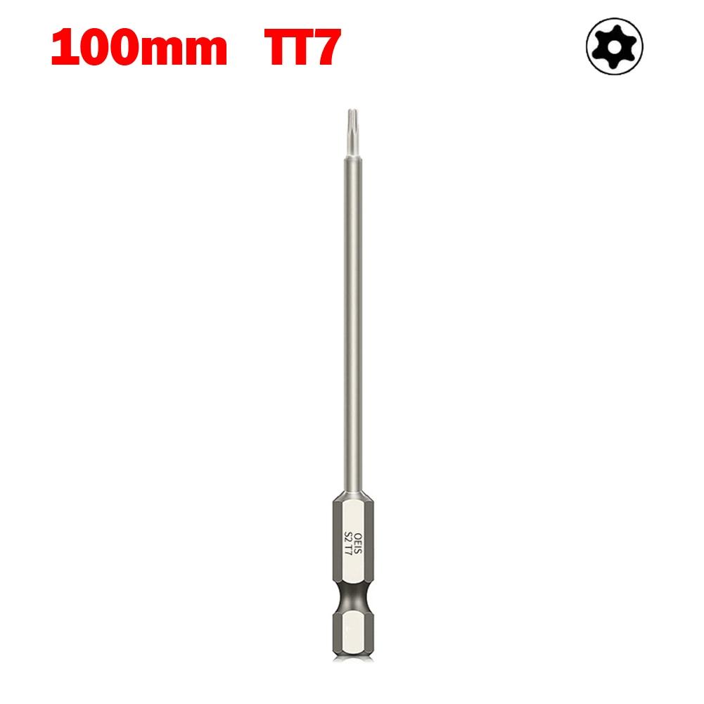 Professionelles Torx Schraubendreher Bit Set 100mm Länge T40 mit magnetischem Sechskantschaft