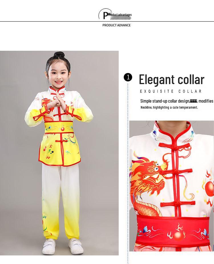 Costumi Graduati per Performance di Arti Marziali per Bambini - Unisex Manica Lunga/Corta per Allenamento e Batteria per Studenti delle Scuole Primarie