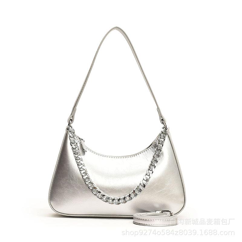French Niche Fashion Light Luxury Chain Small Bag Women's 2025 New Trendy Temperament Versatile Underarm Crossbody Bag