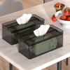 Waterproof Transparent Tissue Box Rectangular Facial Towel Holder PET Tissue Container  Living Room