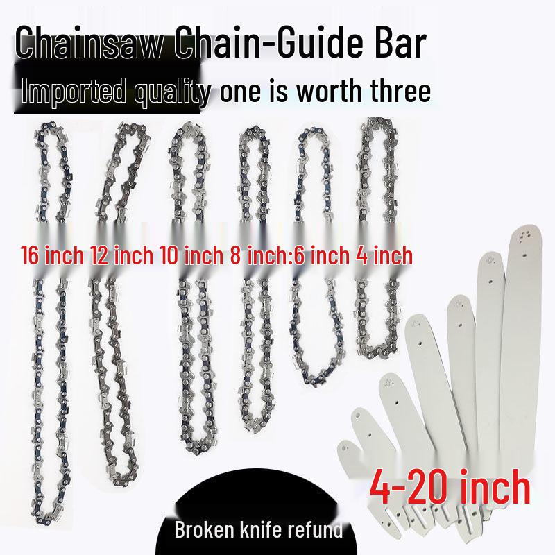 Universal Chainsaw Guide Bar & Chain: 4-16 inch, Handheld Electric Saw Accessories
