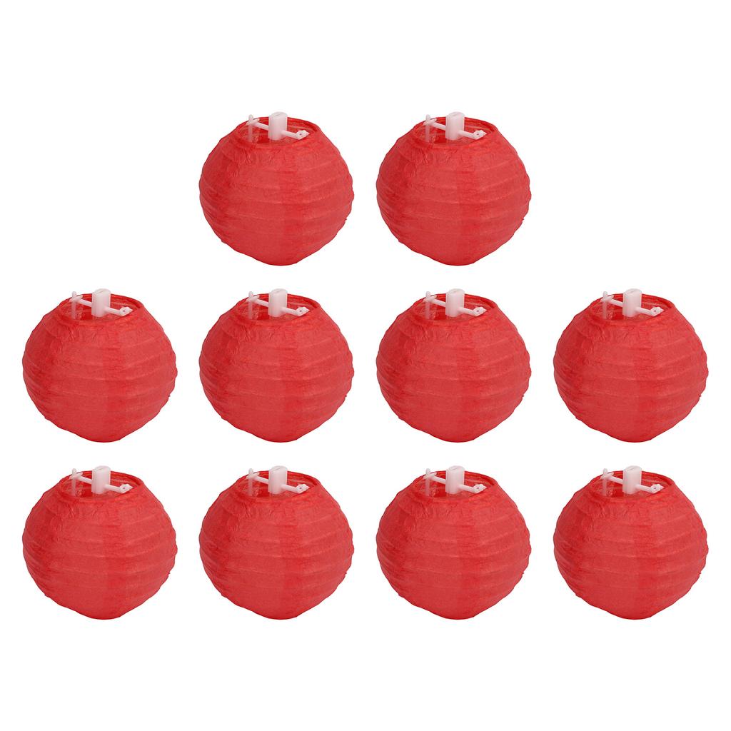 10pcs Paper Lanterns Foldable Round Small Handcrafted Lantern Decoration for Tent RV Courtyard