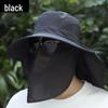 Men's Summer Sun Hat with Detachable Face Shield, Wide Brim, and Breathable Design for Outdoor Activities