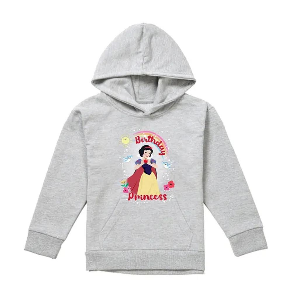 Snow White Childrens/Kids Princess And Friends Heather Birthday Pullover Hoodie