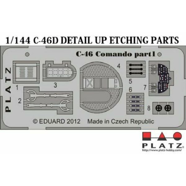 Platz 1/144 Detail Up Etching Parts for J.A.S.D.F C-46D Plastic Model Kit NEW